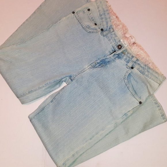 Girls LEVIS 517 Slim Stretch Flare Denim Jeans Size 14 Slim NWT Adjustable - Picture 6 of 15